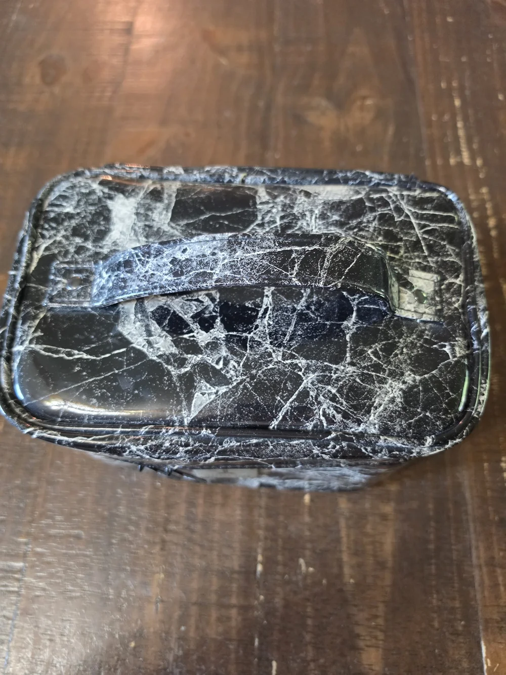 Jeffree Star Cosmetics Marble Train Case in Black & White